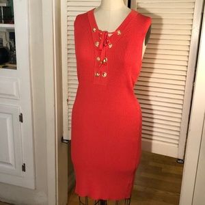 NWT Michael Kors Sangria Red Comfort Fit All Season Dress. XL